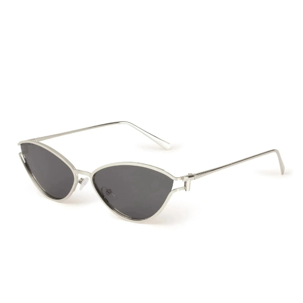 Gafas De Sol Finas De Ojo De Gato Plateadas