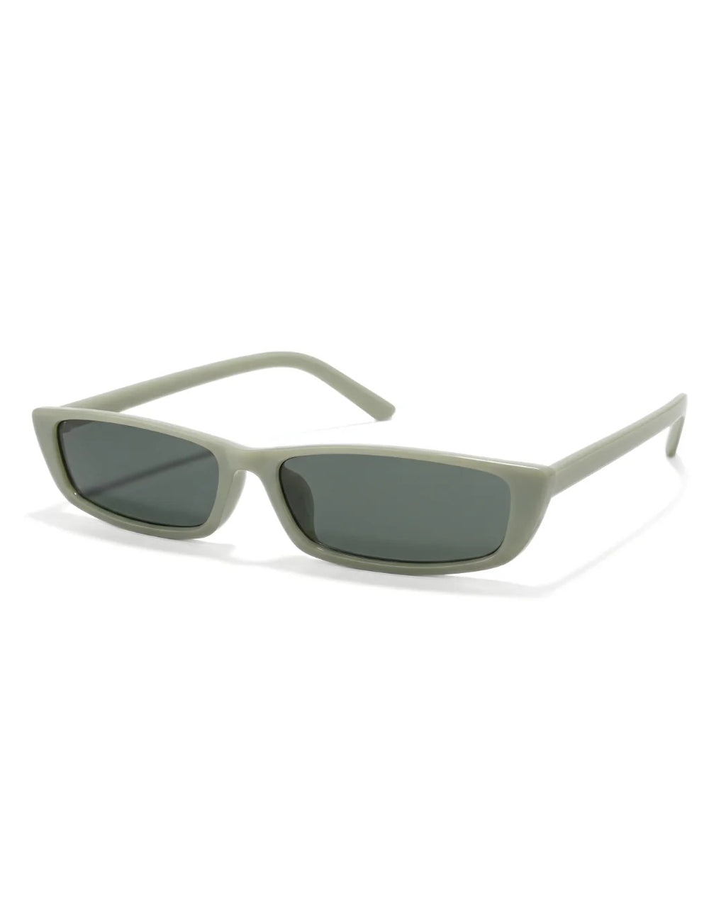 Gafas De Sol Ojo De Gato Verdes Esbeltas Y Rectangulares