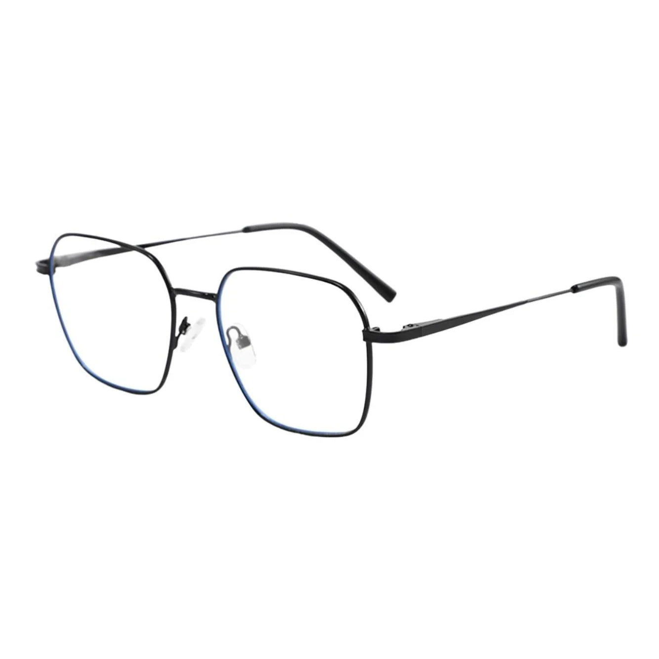 Gafas Geométricas De Metal Negro